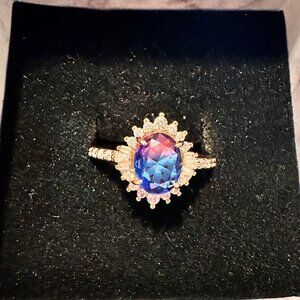 BLUE PURPLE BI COLOR ALEXANDRITE RING SIZE 10